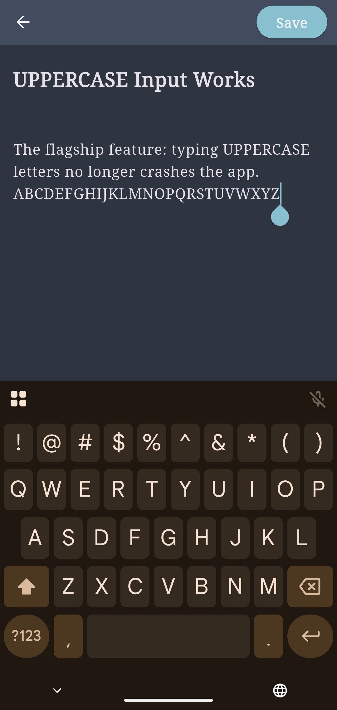 UpperNotes screenshot